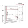 Armorgard Chemcube Cabinet - CCC3 - Dimensions