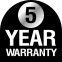 5 Year Warranty