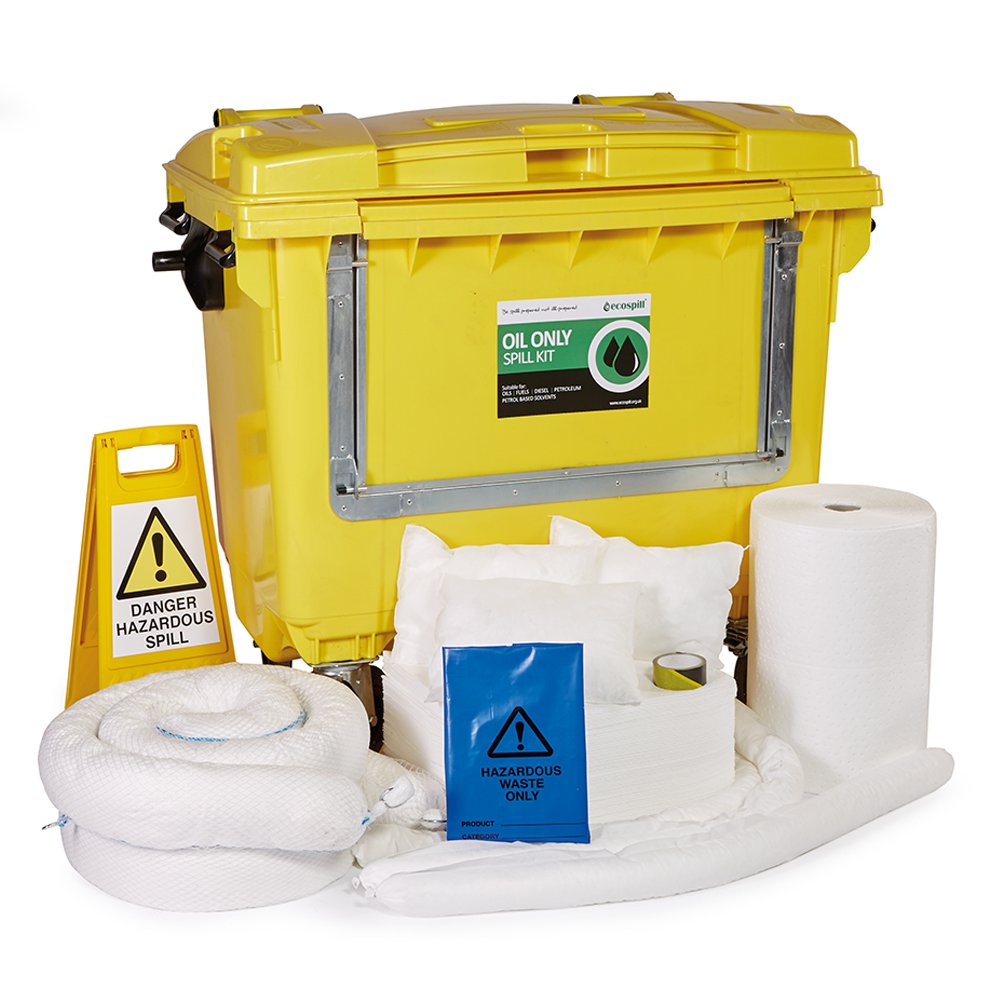 1000 Litre Wheeled Bin Oil Spill Kit Fuel Tank Shop