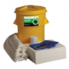 90 Litre Oil Spill Kit  Packed In Round Drum