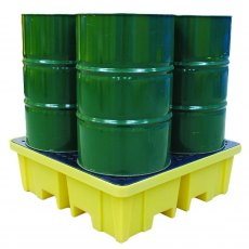 4 Drum Spill Pallet With 4-Way Forklift Entry - BP4FW