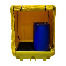 Covered 4 Drum Spill Pallet Bund 410ltr Sump BP4C