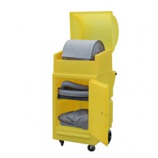 Lockable Cabinet on Wheels with Roll Holder