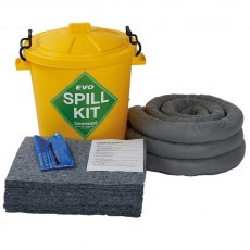 EVO Recycled -  60 Litre Spill Kit In Plastic Drum - EVO-SK60