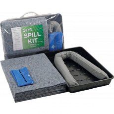 EVO Recycled - 20 Litre Spill Kit in Clip-Close Plastic Bag + Drip Tray - EVO-SK20DTI