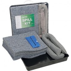 EVO Recycled - 30 Litre Spill Kit in Clip-Close Plastic Bag + Drip Tray - EVO-SK30DTI
