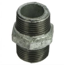 Galvanised Hexagon Nipple