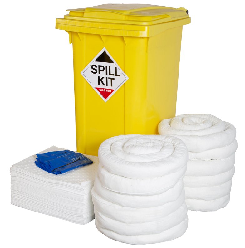 Fuel Tank Shop 250 Litre Wheelie Bin Fuel Spill Kit OSKM