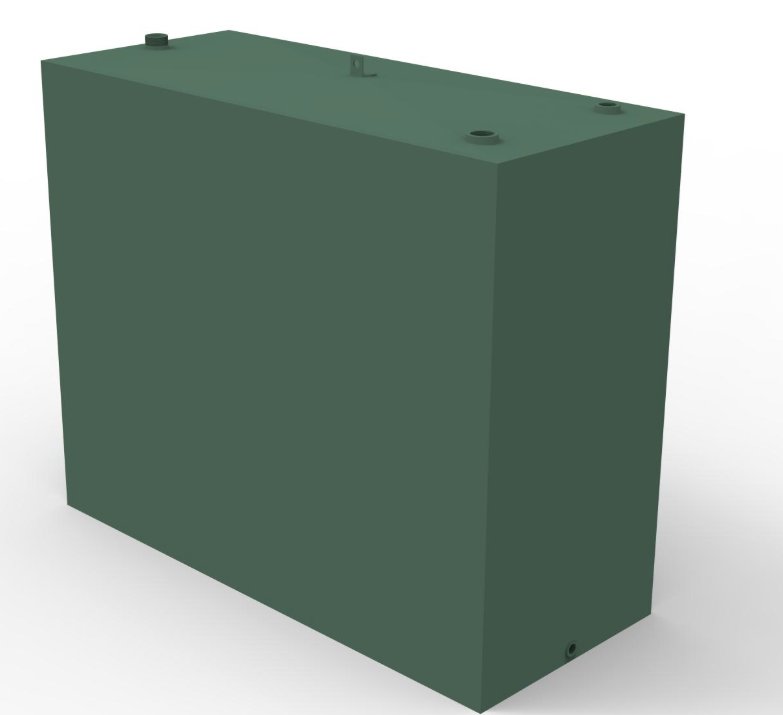 Fuel Tank Shop 1350 Litre Slimline Steel Single Skin Oil Tank
