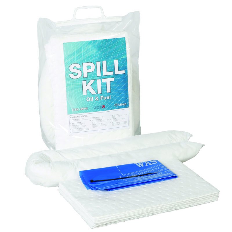 Fuel Tank Shop 10 Litre Oil & Fuel Spill Kit - Clip Top Bag