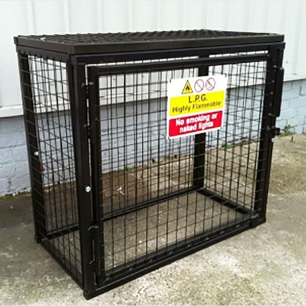 Secure Gas Bottle Storage Cage 3x 19kg Cylinders (GC05) Fuel Tank Shop