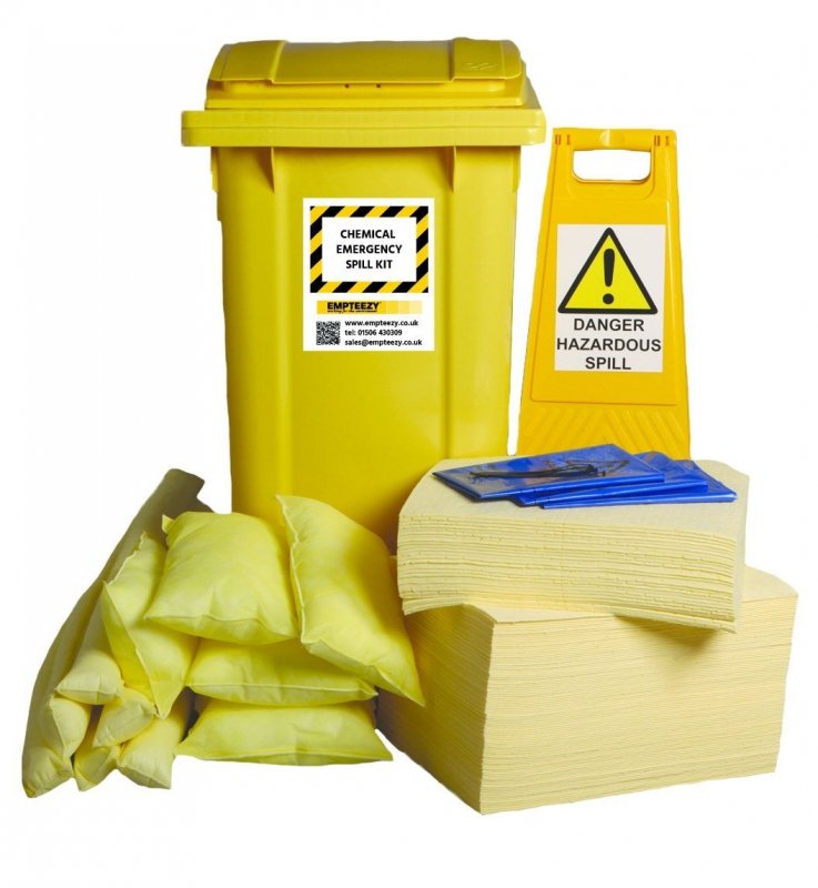 Fuel Tank Shop 240 Litre Wheelie Bin Chemical Spill Kit