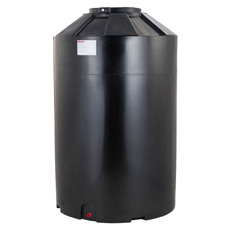 1550 Litre Non-Potable Water Tank with Outlet - Deso V1550BLKWT