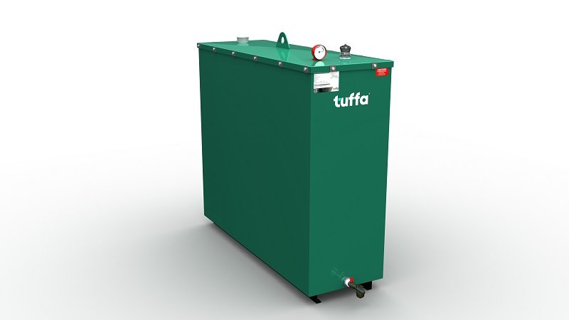 Tuffa 1000L Bunded Oil Tank Front View