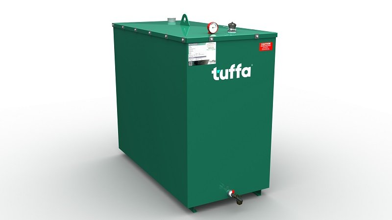 Tuffa 1650L Bunded Oil Tank Front View