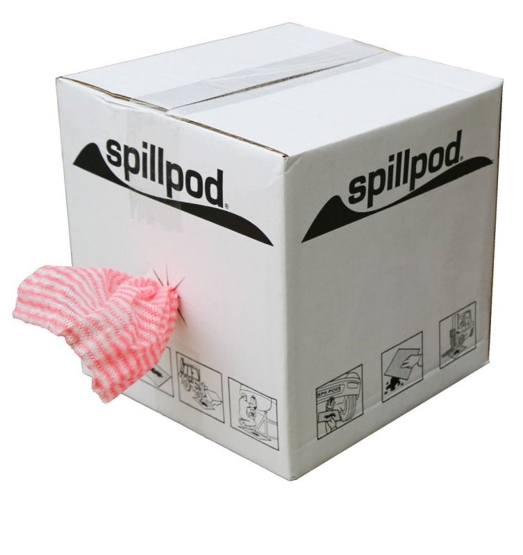 EVO Recycled - Spillpod Boxed J-Cloth Wiper Rolls - 300 sheets - BX0002