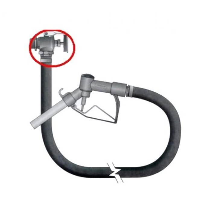 Fuel Tank Shop Gravity Dispensing Hose Kit with 90° Gate Valve Connection