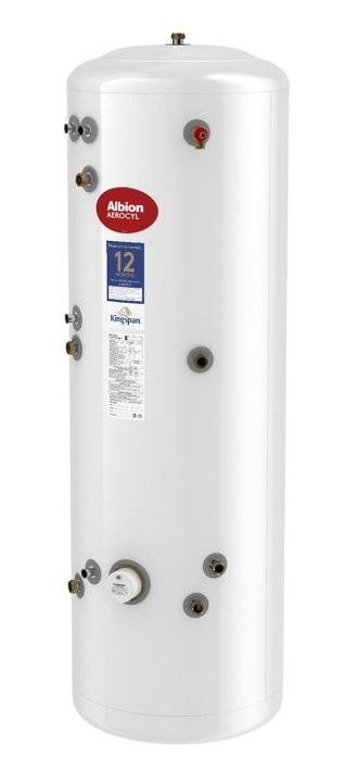 Kingspan Albion Ultrasteel AEROCYL 250 Litre Heat Pump & Solar Hot Water Cylinder