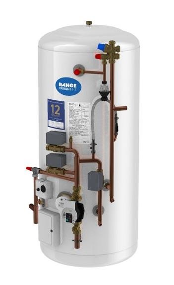 Kingspan Kingspan Range Tribune HE 180 Litres Unvented Vertical Pre-Plumbed Indirect Hot Water Cylinder