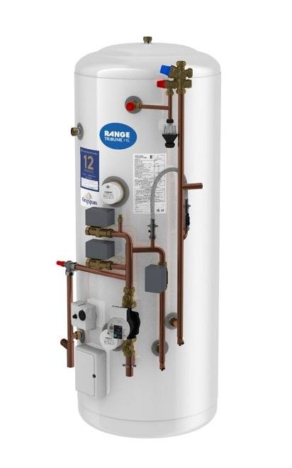 Kingspan Kingspan Range Tribune HE 210 Litres Unvented Vertical Pre-Plumbed Indirect Hot Water Cylinder