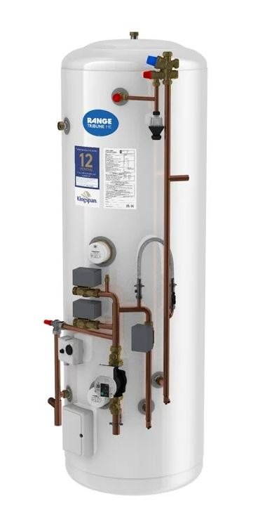 Kingspan Kingspan Range Tribune HE 250 Litres Unvented Vertical Pre-Plumbed Indirect Hot Water Cylinder