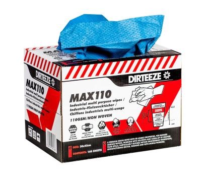 Dirteeze Heavy Duty Maximum Strength Industrial Wipes - MAX110B