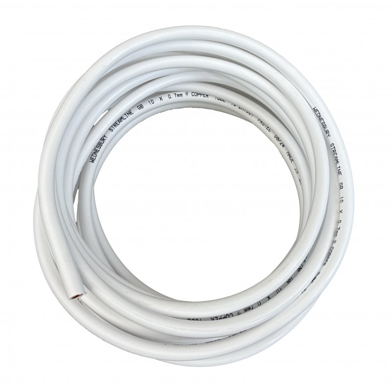 UPVC Coated 10mm Copper Pipe Work 50 Metre Coil