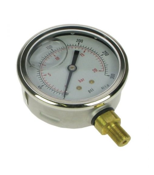 Glycerine Filled Pressure Gauge 0 - 300psi (0 - 20 bar)