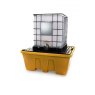 Black & Yellow Single IBC Nestable Spill Pallet with IBC