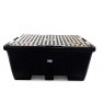 Black Single IBC Nestable Spill Pallet with IBC
