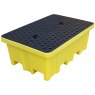 Romold 2 Drum Spill Pallet With 4-Way Fork Lift Entry - BP2FW